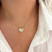 14K GOLD DIAMOND EVIE HEART NECKLACE