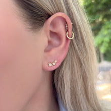 14K GOLD DIAMOND NOA STAR STUDS
