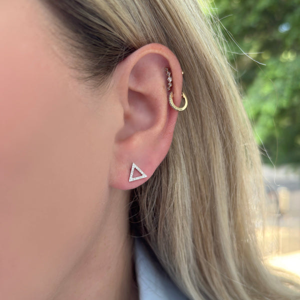 14K GOLD DIAMOND RANDI STUDS