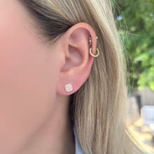 14K GOLD DIAMOND SMALL ANNIE CUSHION STUDS