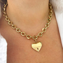 14K GOLD DIAMOND BECCA HEART NECKLACE
