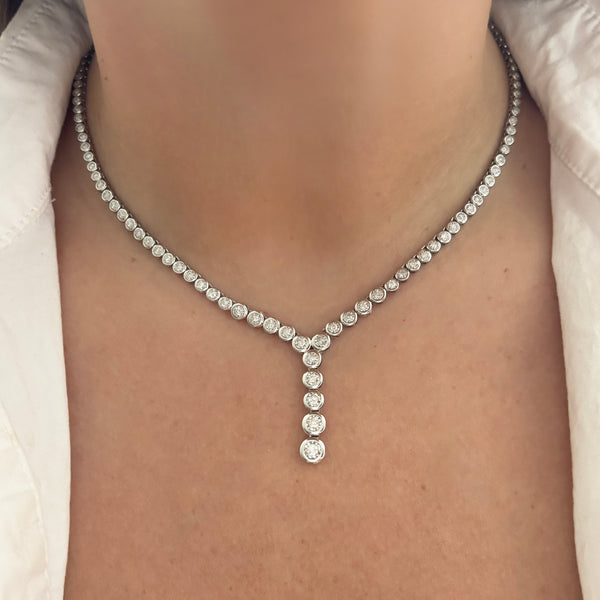 14K GOLD DIAMOND ABBIE BEZEL LARIAT