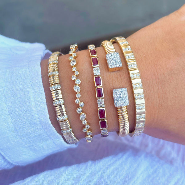 14K GOLD DIAMOND RUBY NAOMI BRACELET