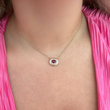 14K GOLD DIAMOND AND RUBY SIMMY NECKLACE