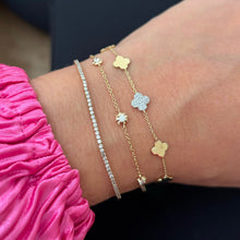 14K GOLD DIAMOND MAEVE CLOVER BRACELET