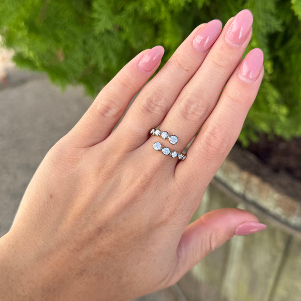 14K GOLD DIAMOND SARI RING