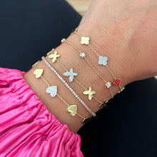 14K GOLD DIAMOND MAEVE CLOVER BRACELET