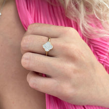14K GOLD DIAMOND MARLA CLOVER RING