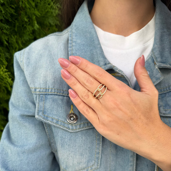 14K GOLD DIAMOND ASTRID RING
