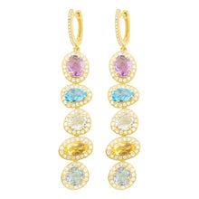 14K GOLD DIAMOND MULTICOLOR BRIDGETTE EARRINGS