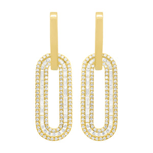 14K GOLD DIAMOND BAGUETTE LILAH EARRINGS