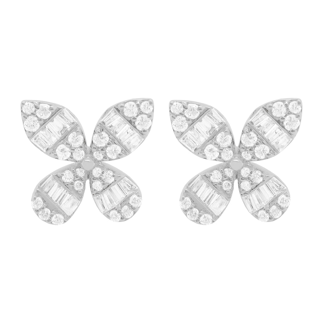 14K GOLD DIAMOND JENNY BUTTERFLY STUDS