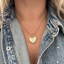 14K GOLD DIAMOND BECKY HEART LOCKET CHARM