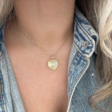 14K GOLD DIAMOND LILA HEART CHARM