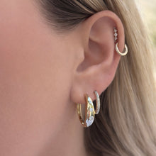 14K GOLD DIAMOND KAIA HOOPS