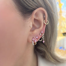 14K GOLD DIAMOND PINK SAPPHIRE NIKKI EARRINGS