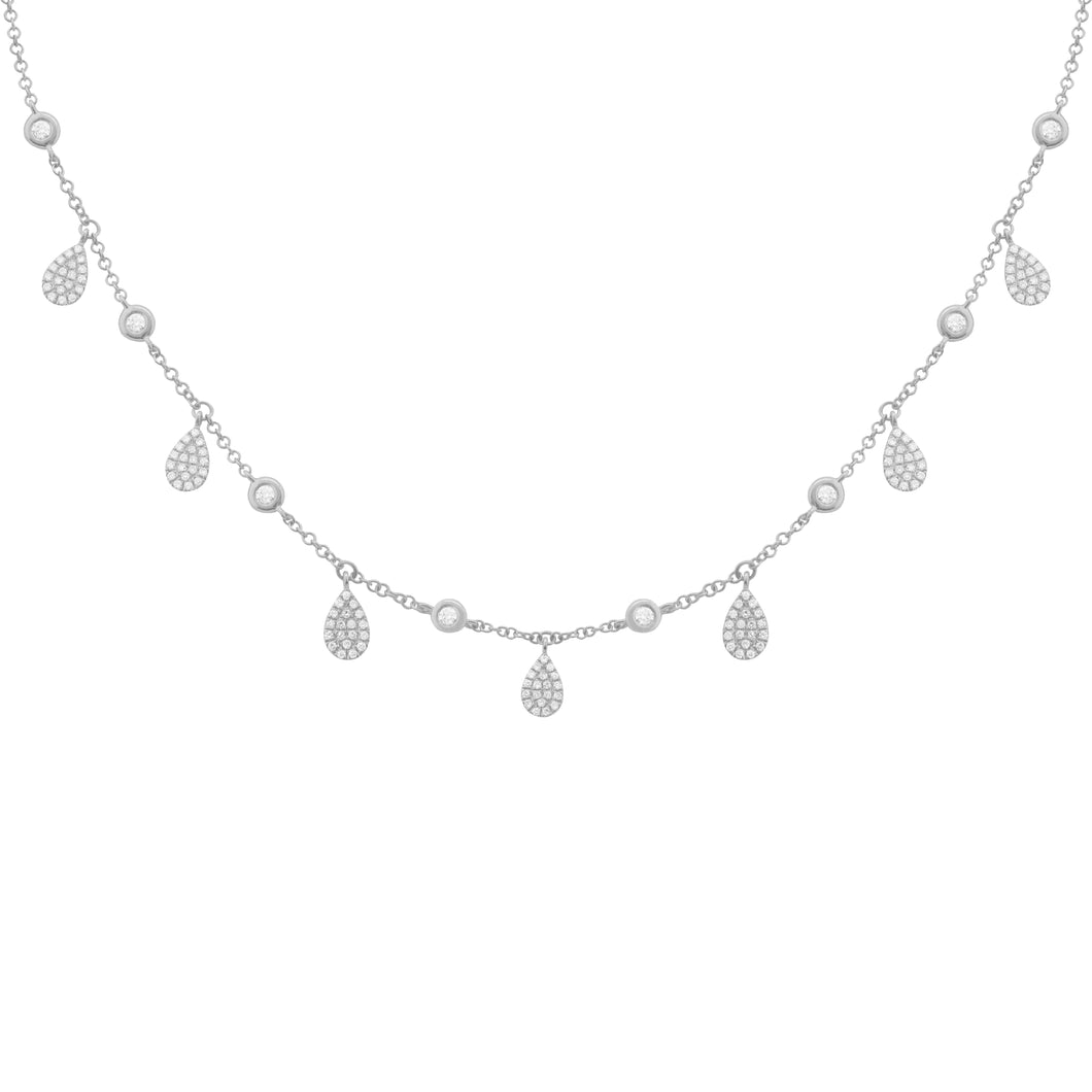 14K GOLD DIAMOND LARGE ELIZABETH NECKLACE