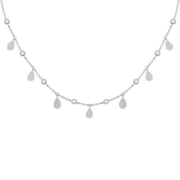 14K GOLD DIAMOND LARGE ELIZABETH NECKLACE