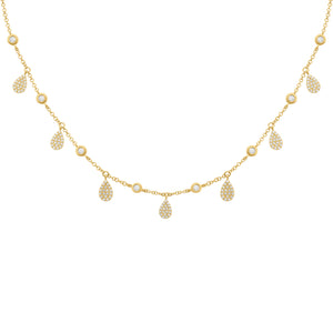 14K GOLD DIAMOND LARGE ELIZABETH NECKLACE