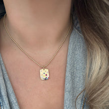 14K GOLD MULTI COLOR SAPPHIRE CONFETTI CHARM