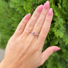 14K GOLD DIAMOND AND PINK TOURMALINE NIKA RING