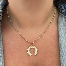 14K GOLD DIAMOND HORSESHOE CHARM