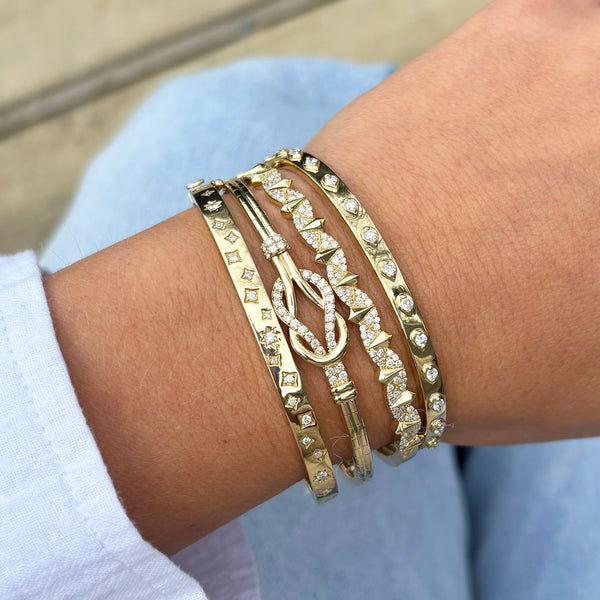 14K GOLD DIAMOND KIKI BANGLE