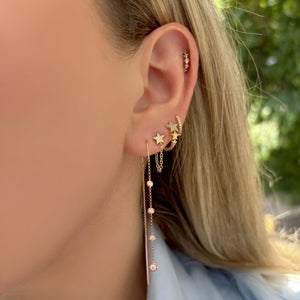 14K GOLD DIAMOND JOELLE STAR STUDS