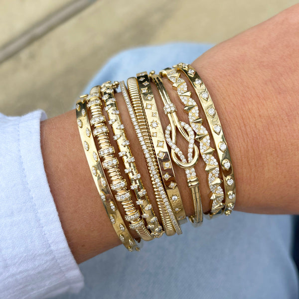 14K GOLD DIAMOND EVA FLEX BANGLE