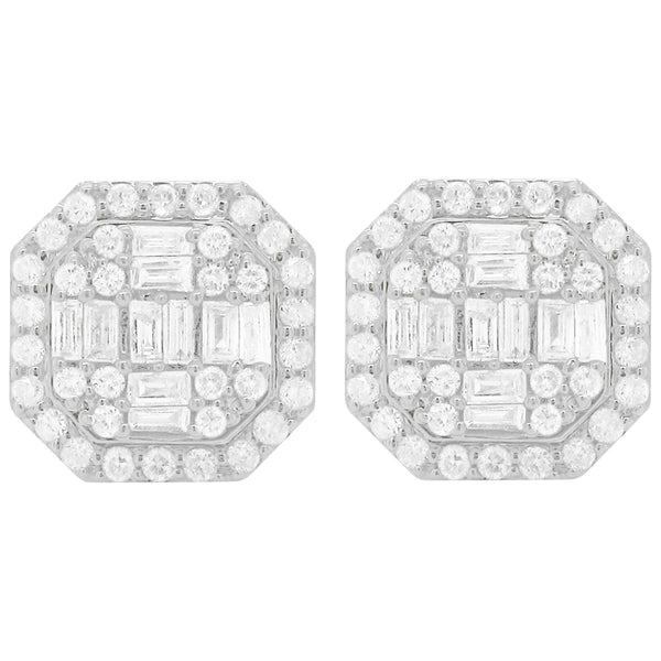 14K GOLD DIAMOND ALIZA STUDS