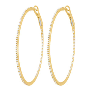 14K GOLD DIAMOND ALANA HOOPS