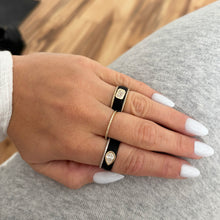 14K GOLD LAB GROWN DIAMOND BLACK SILICONE RING