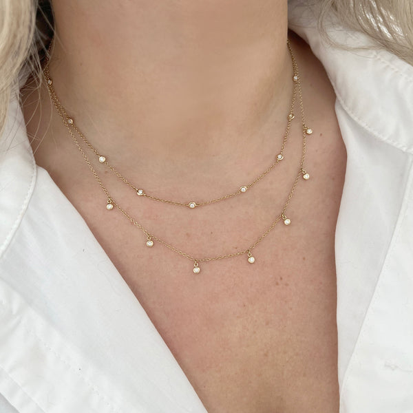 14K GOLD DIAMONDS BY THE YARD ABBY NECKLACE