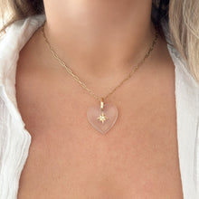 14K GOLD DIAMOND FLOURITE  KYLIE HEART CHARM