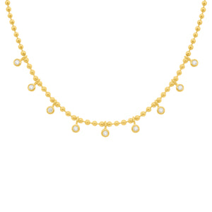 14K GOLD DIAMOND POLLY NECKLACE