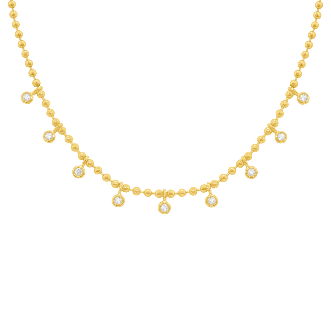 14K GOLD DIAMOND POLLY NECKLACE