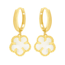 14K GOLD MOTHER OF PEARL ISABELLA FLOWER EARRINGS