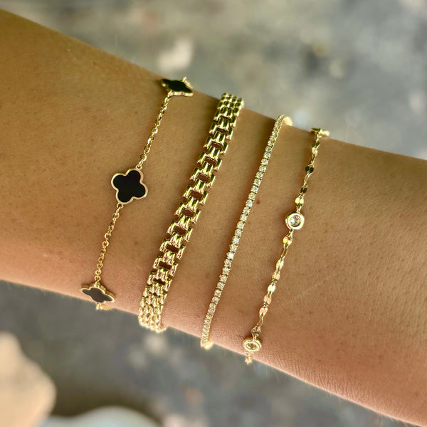 14K GOLD DIAMOND BRITT TENNIS BRACELET
