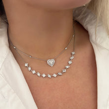 14K GOLD DIAMOND RISA HEART NECKLACE