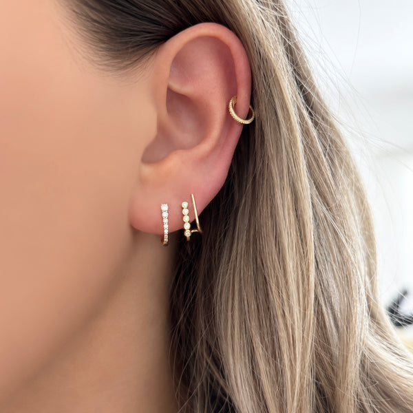 14K GOLD DIAMOND JOAN EARRINGS