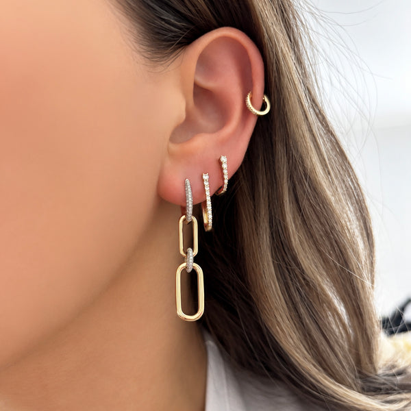 14K GOLD DIAMOND GILLIAN EARRINGS