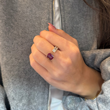 14K GOLD DIAMOND AND RUBY CLARIE RING