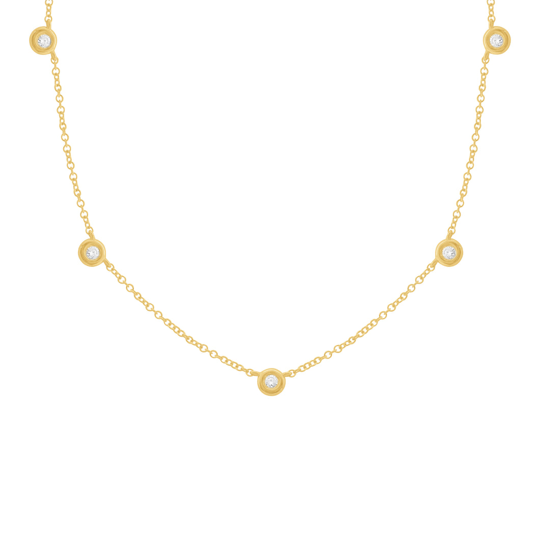 14K GOLD DIAMOND MIKA NECKLACE