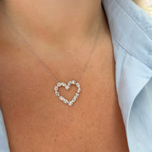 14K GOLD DIAMOND RIVA HEART NECKLACE