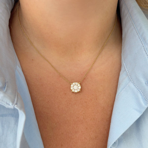 14K GOLD DIAMOND XL BELLA NECKLACE
