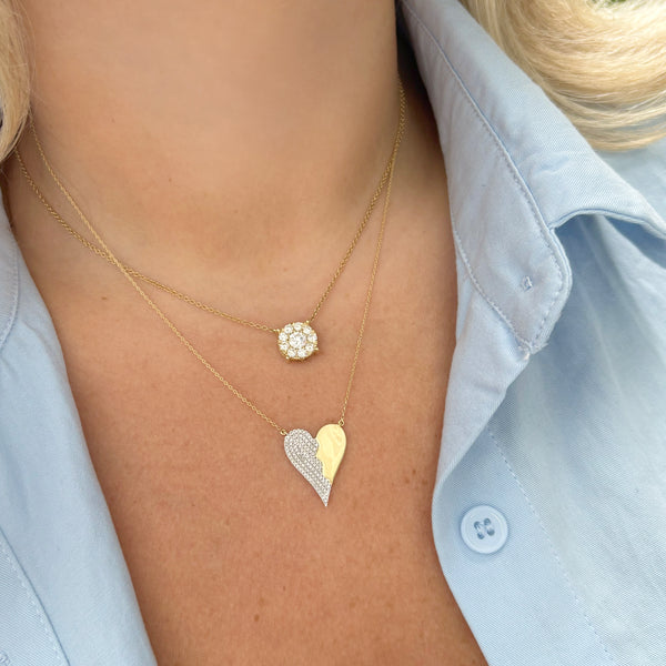 14K GOLD DIAMOND JACI HEART NECKLACE