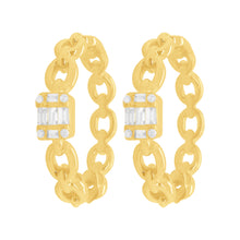 14K GOLD DIAMOND SAMARA HOOPS