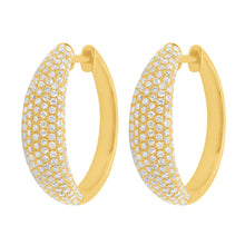 14K GOLD DIAMOND BRANDY HOOPS