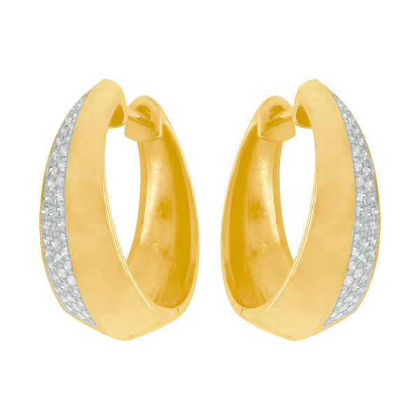 14K GOLD DIAMOND ANGIE HOOPS