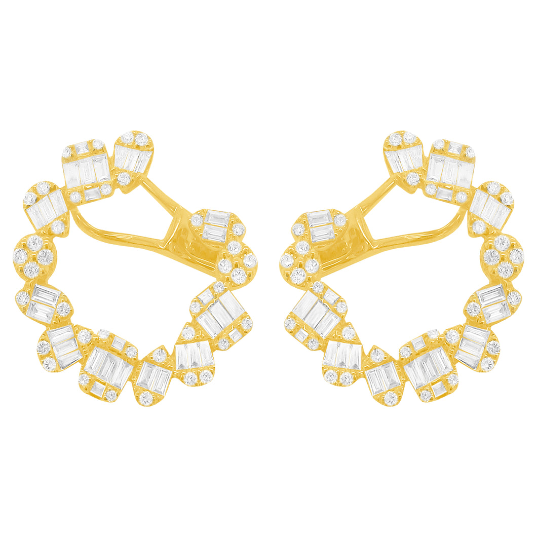 14K GOLD DIAMOND ADELINE EARRINGS